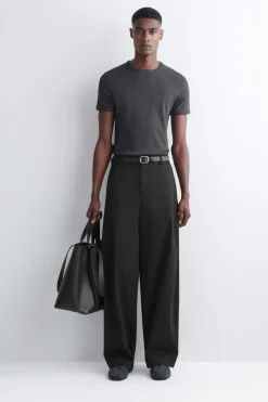 SLIM RIBBED COTTON T-SHIRT