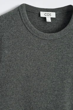 SLIM RIBBED COTTON T-SHIRT