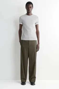SLIM RIBBED COTTON T-SHIRT