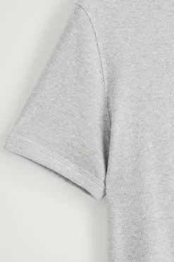 SLIM RIBBED COTTON T-SHIRT