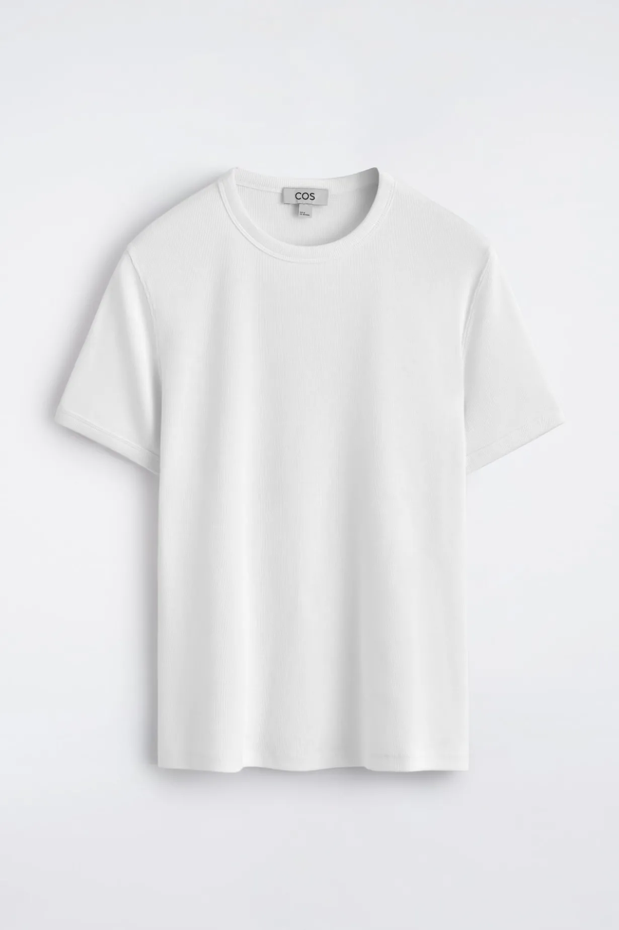 SLIM RIBBED COTTON T-SHIRT