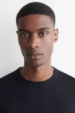 SLIM RIBBED COTTON T-SHIRT