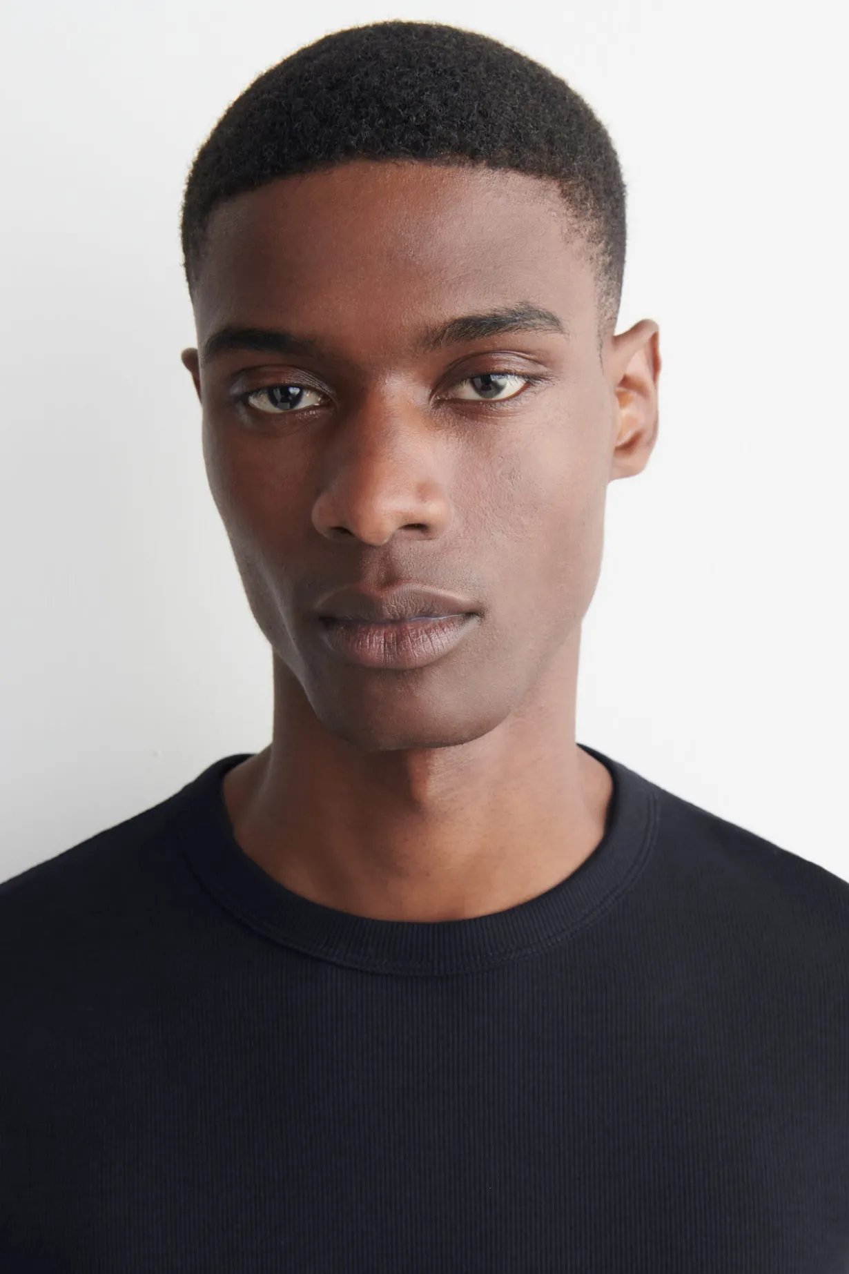 SLIM RIBBED COTTON T-SHIRT