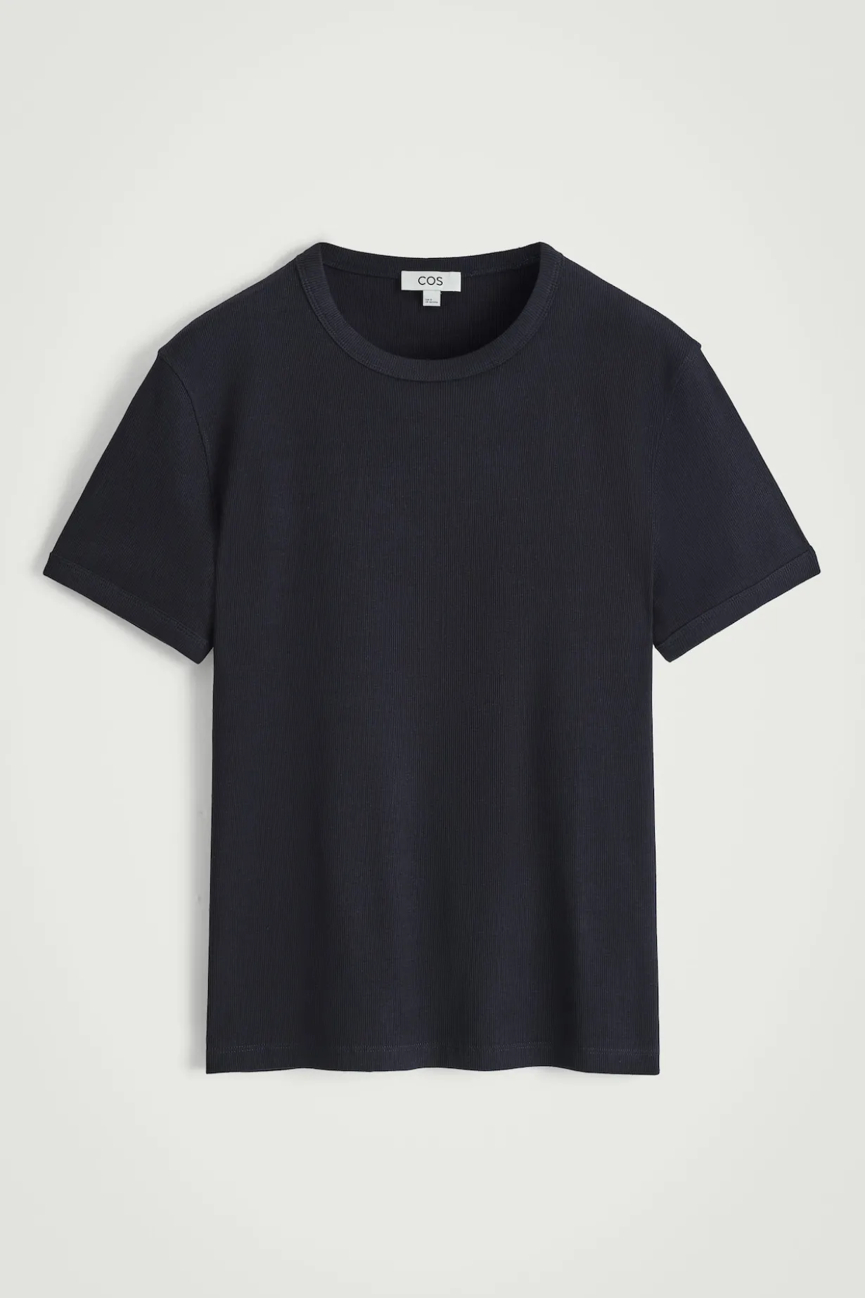 SLIM RIBBED COTTON T-SHIRT