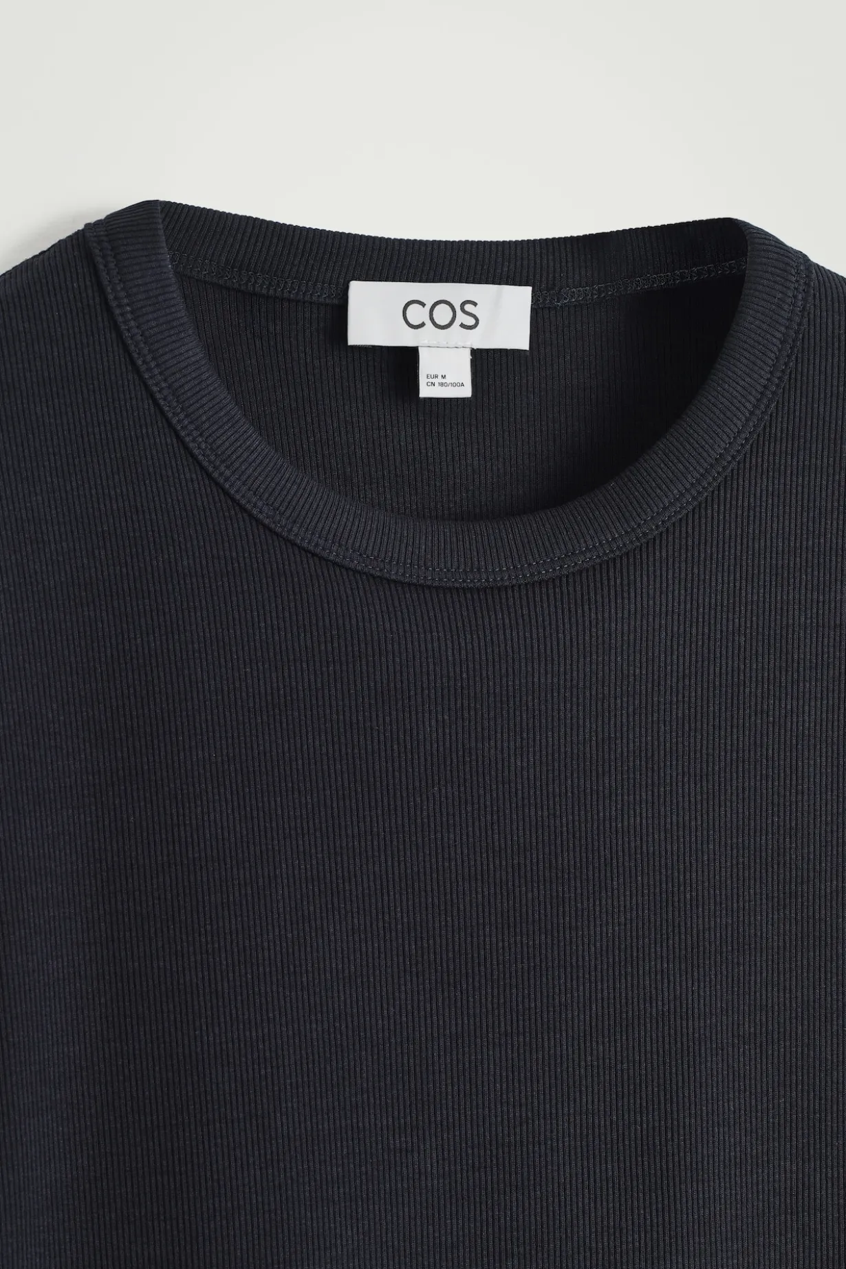 SLIM RIBBED COTTON T-SHIRT