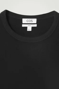 SLIM RIBBED COTTON T-SHIRT