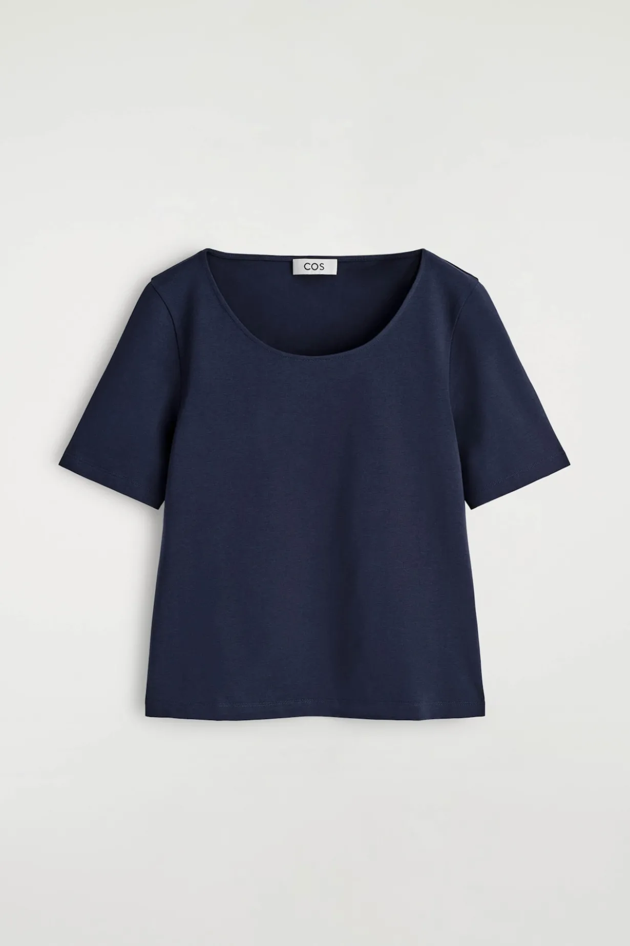 SLIM SCOOP-NECK COTTON T-SHIRT