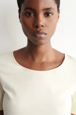 SLIM SCOOP-NECK COTTON T-SHIRT