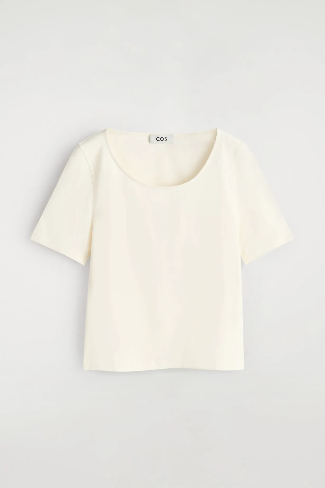 SLIM SCOOP-NECK COTTON T-SHIRT