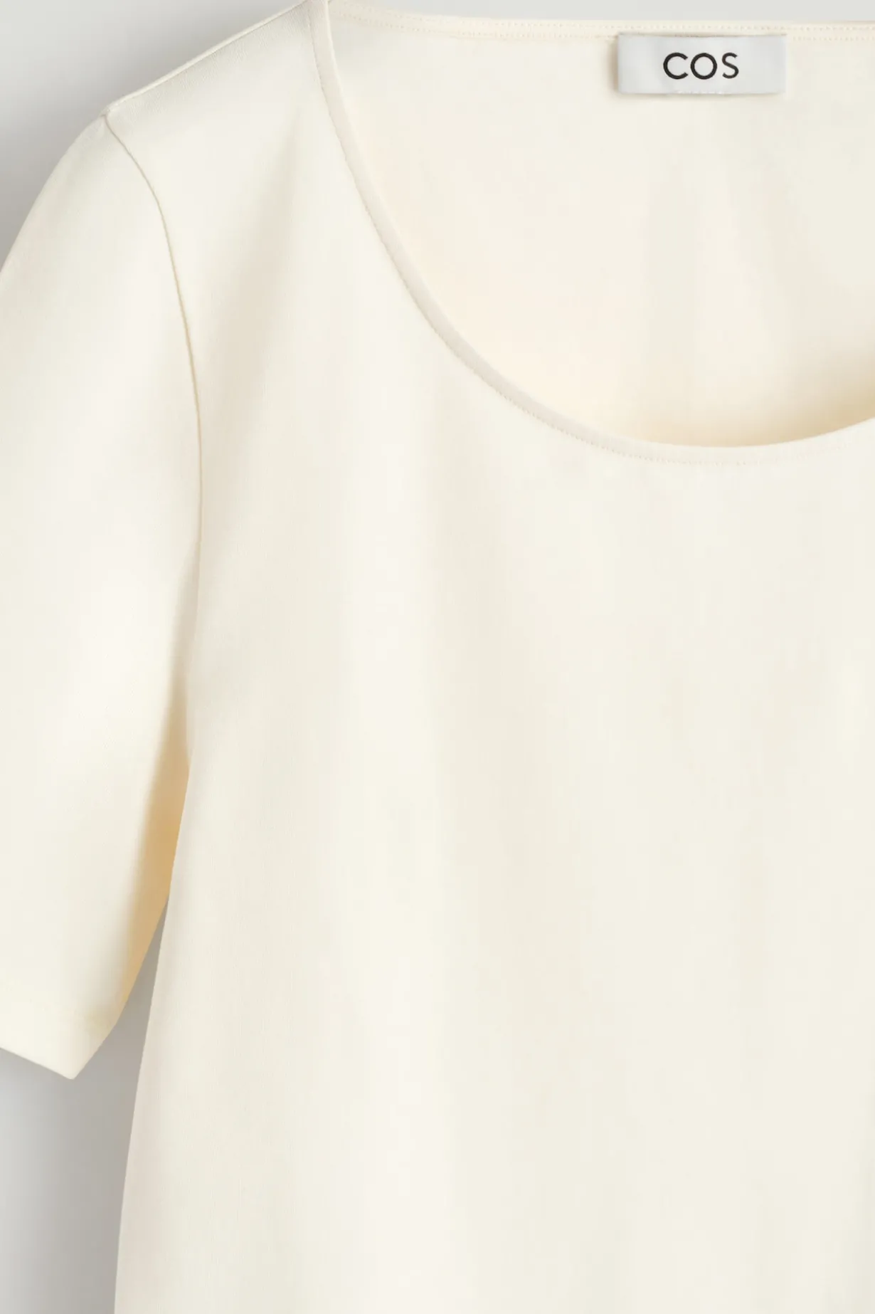 SLIM SCOOP-NECK COTTON T-SHIRT