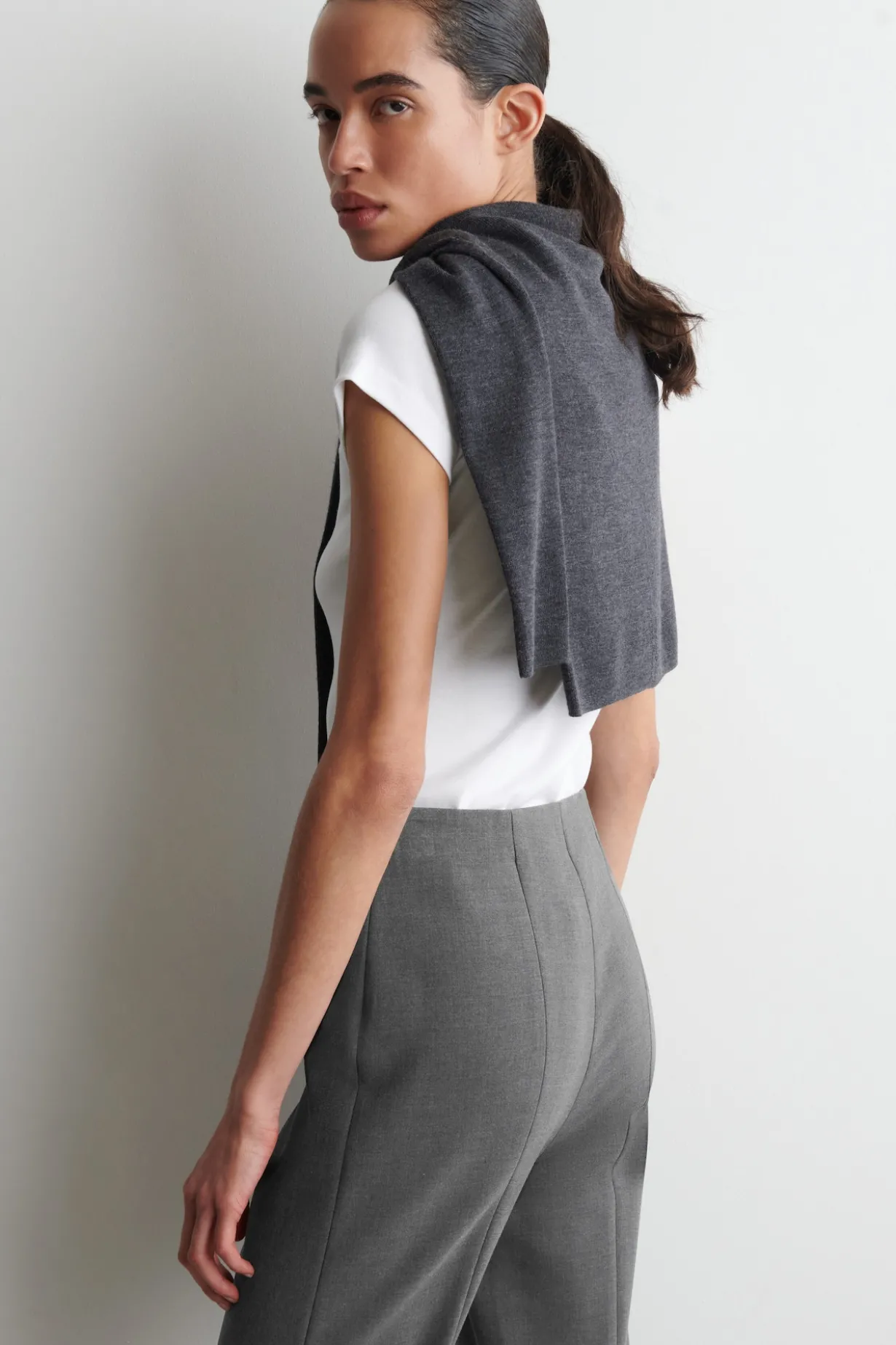 SLIM STRAIGHT-LEG PANTS