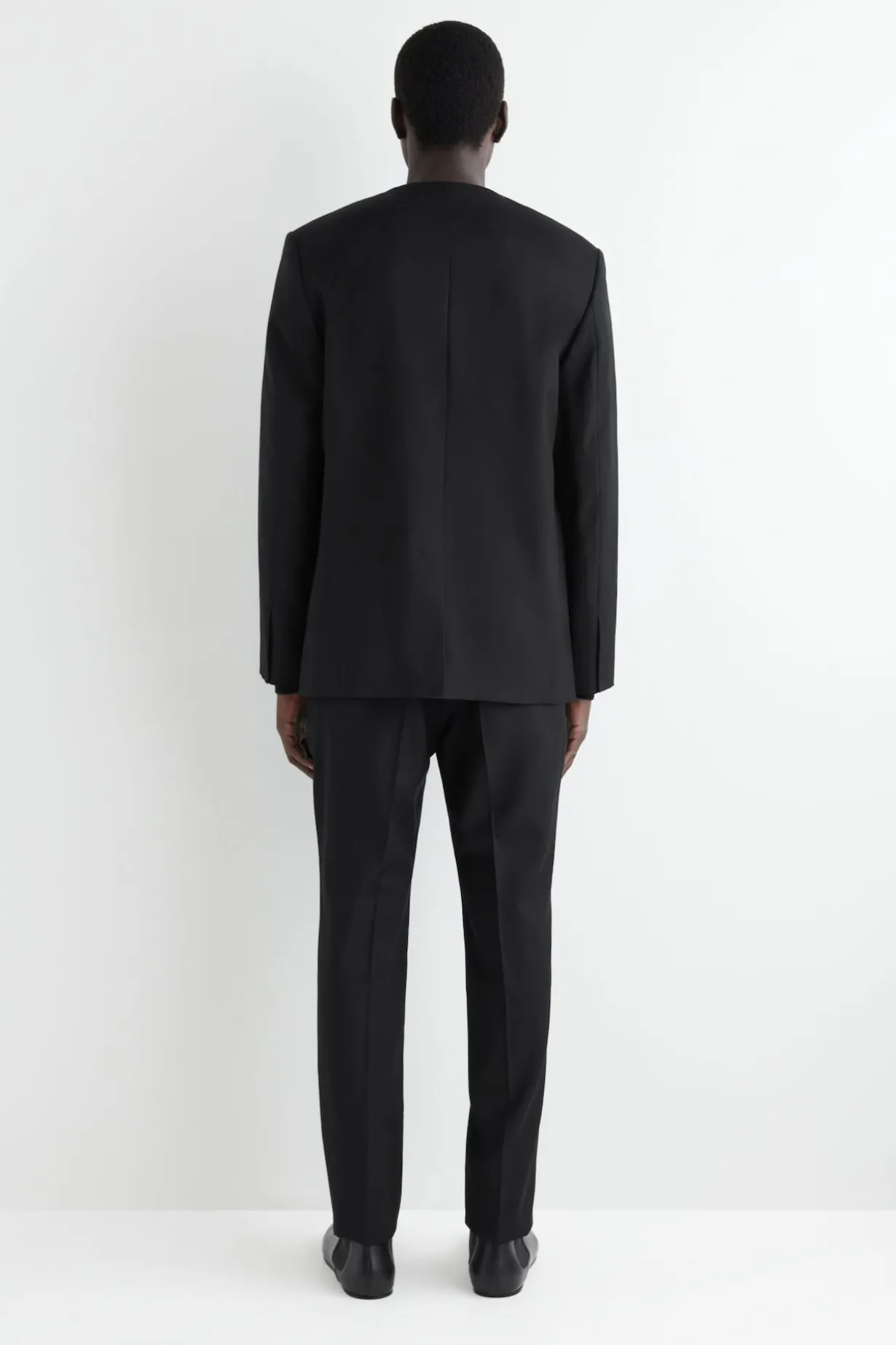 SLIM WOOL TAPERED PANTS