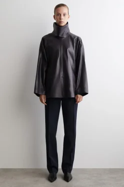 SLIM WOOL-BLEND PANTS