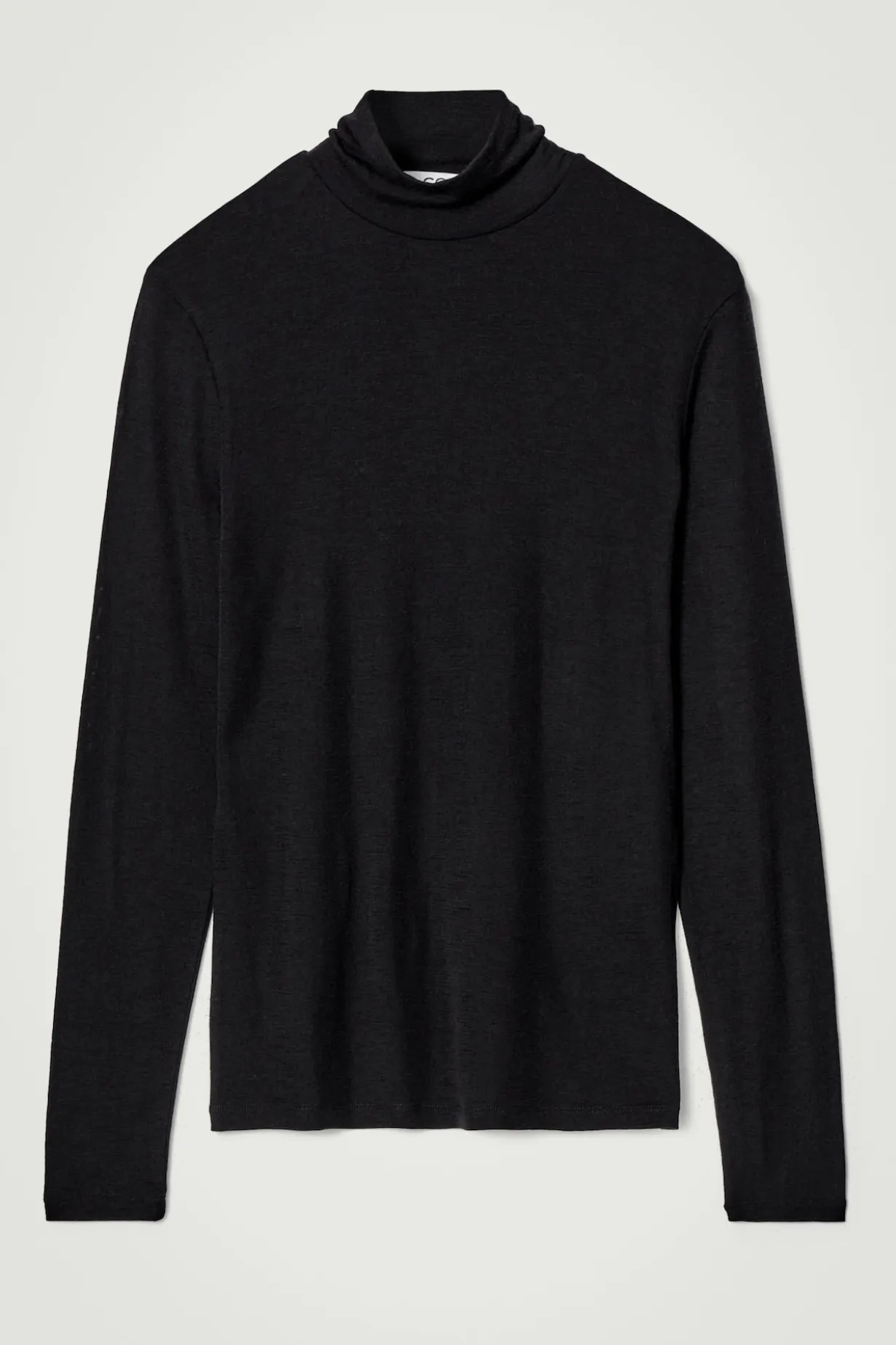 SLIM WOOL-JERSEY ROLLNECK TOP