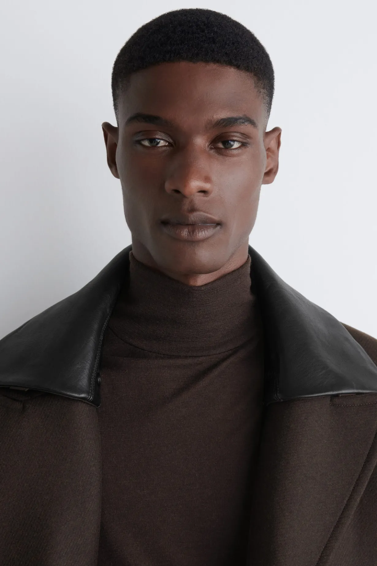 SLIM WOOL-JERSEY ROLLNECK TOP