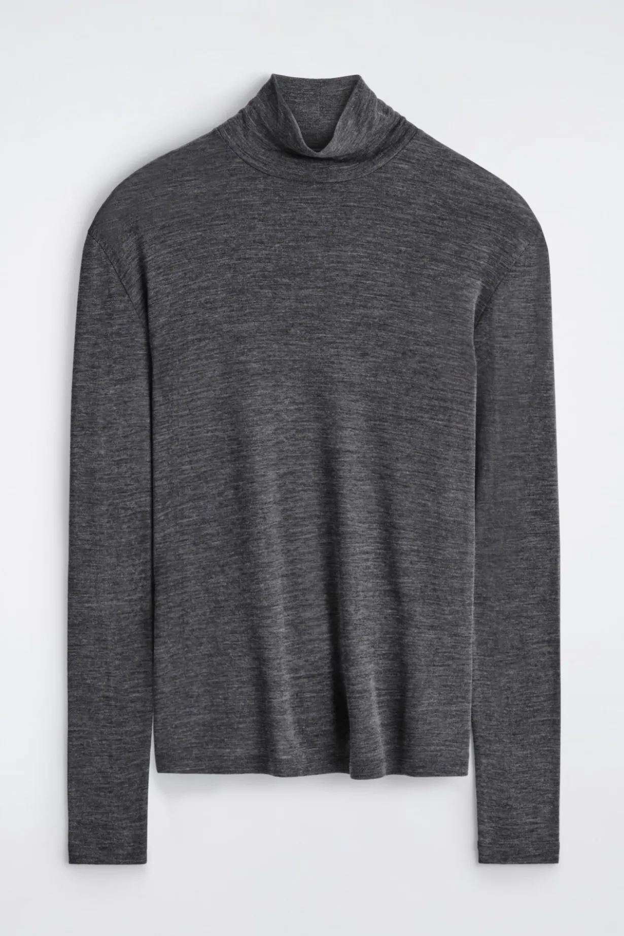 SLIM WOOL-JERSEY ROLLNECK TOP