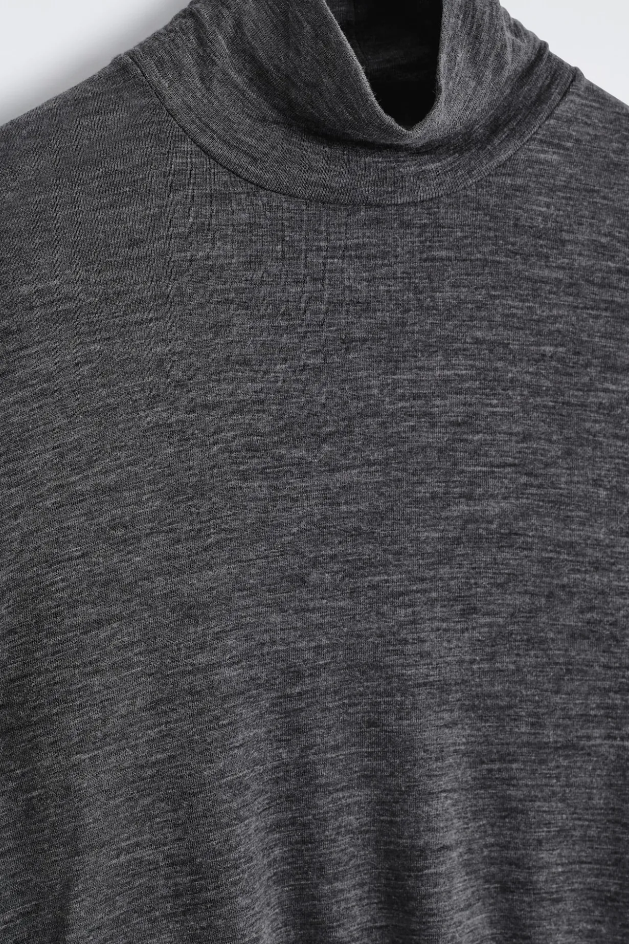 SLIM WOOL-JERSEY ROLLNECK TOP