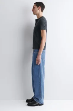 SLIM-FIT RIBBED HENLEY T-SHIRT