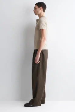 SLIM-FIT RIBBED HENLEY T-SHIRT