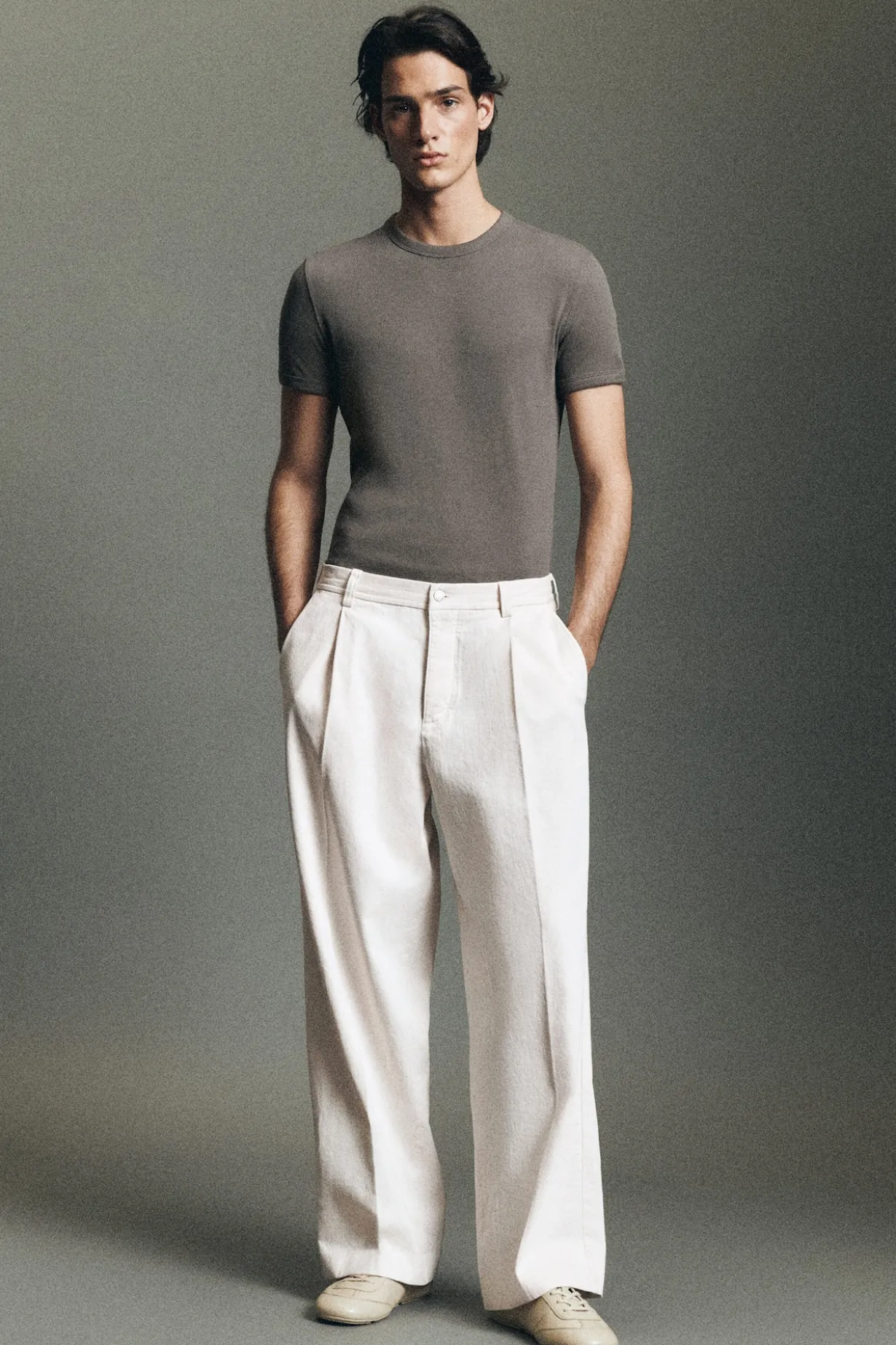 SLIM-FIT RIBBED HENLEY T-SHIRT