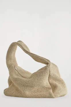 SLOUCHY TOTE BAG - RAFFIA