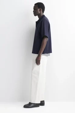 SNAP-BUTTON COTTON POLO SHIRT