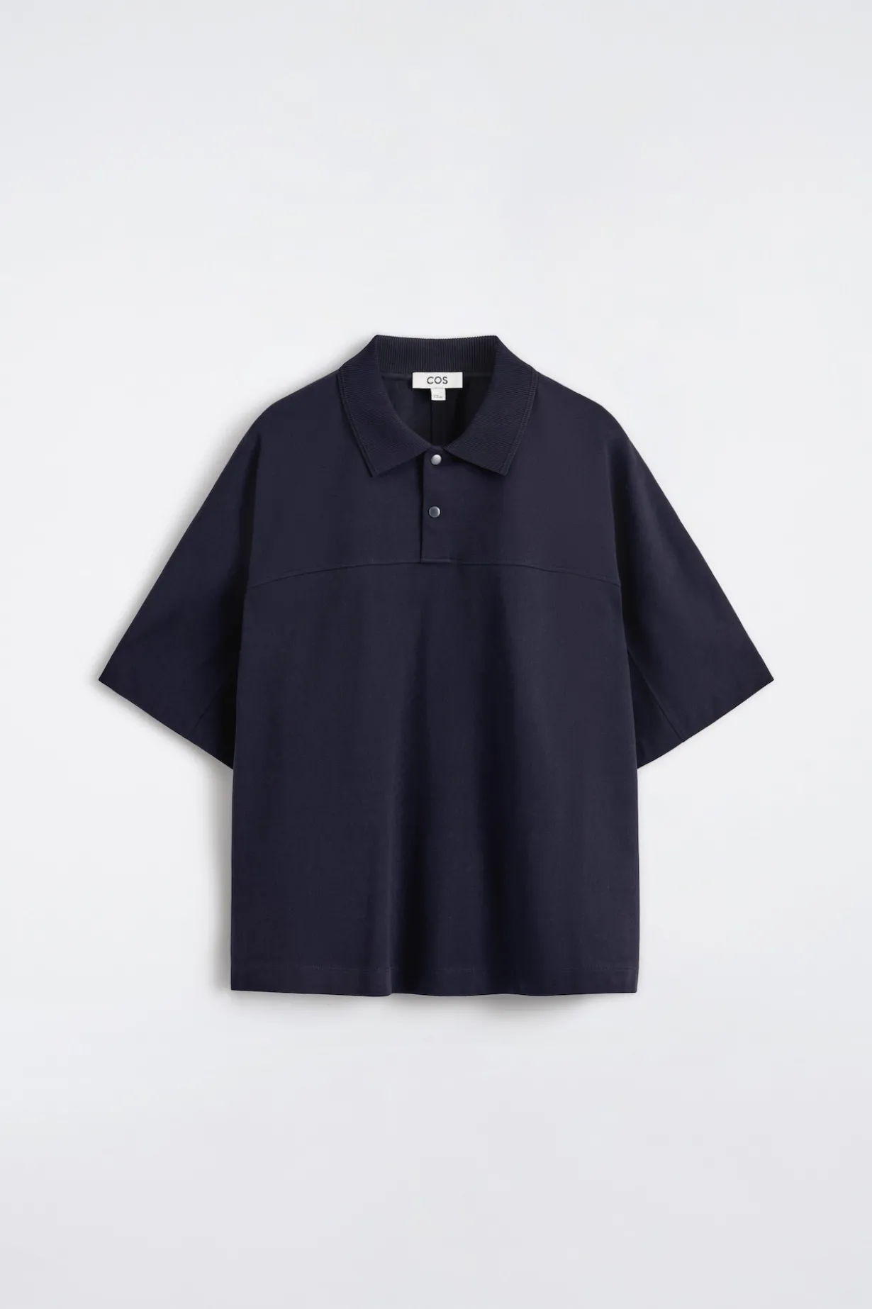 SNAP-BUTTON COTTON POLO SHIRT