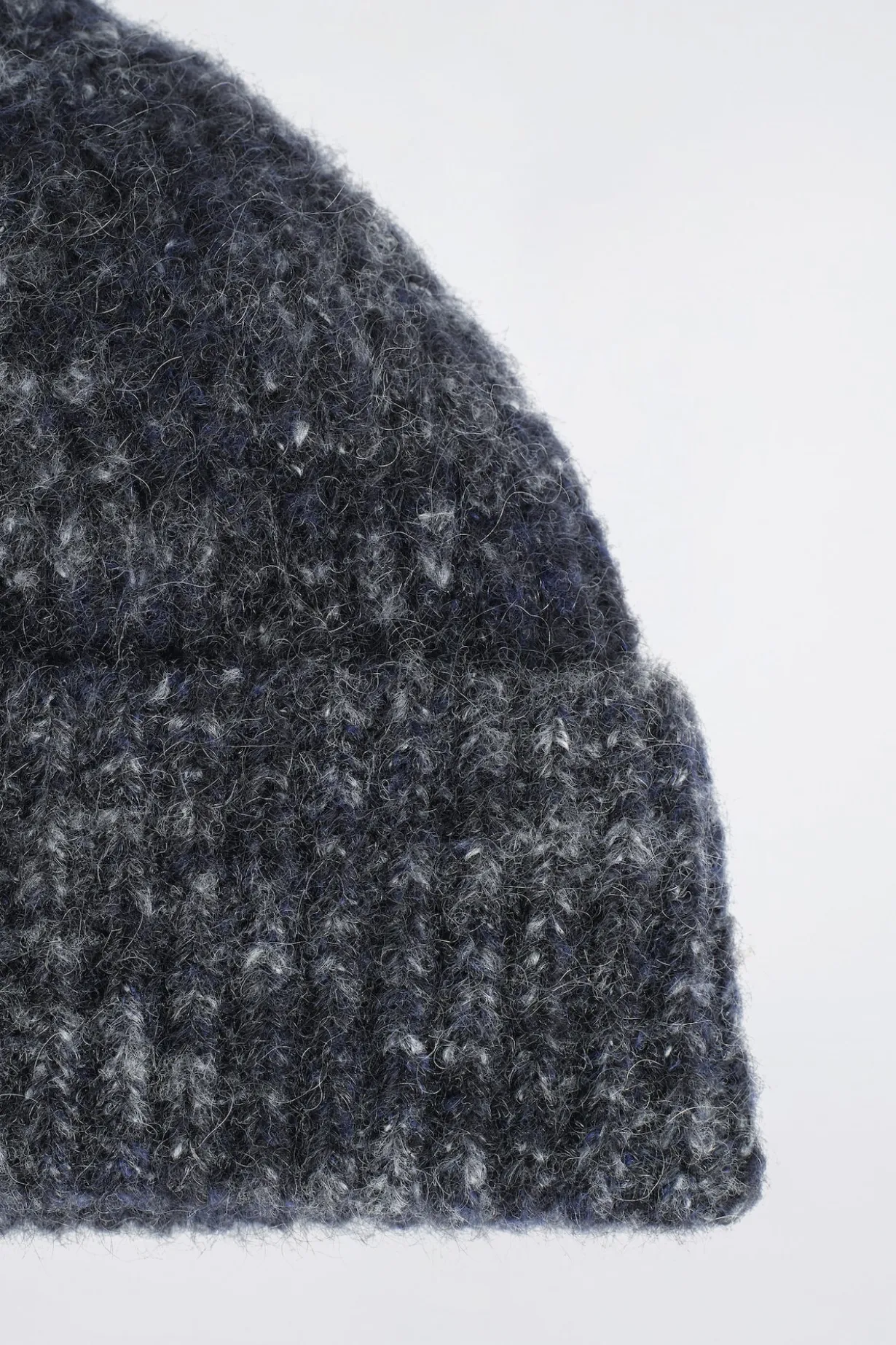 SPACE-DYED BRUSHED WOOL-BLEND BEANIE