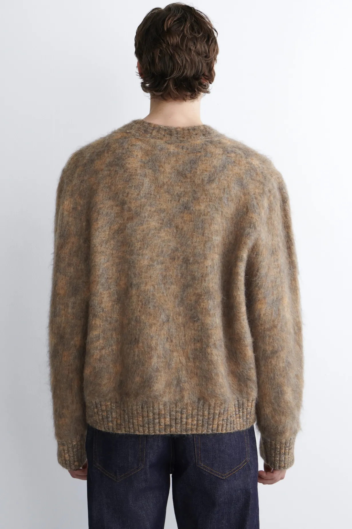 SPACE-DYED MOHAIR-BLEND CREW-NECK SWEATER