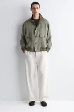 SPLIT SUEDE LOAFERS