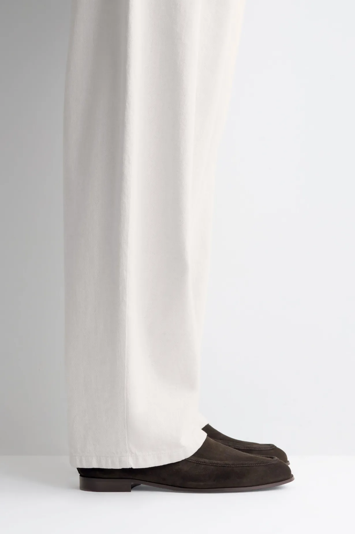 SPLIT SUEDE LOAFERS