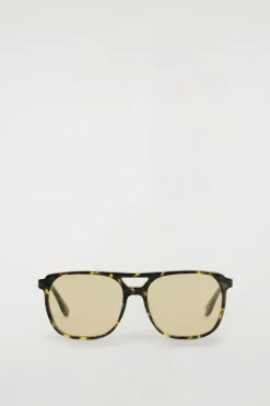 SQUARE-FRAME AVIATOR SUNGLASSES
