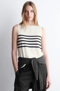STRIPED KNITTED TANK TOP