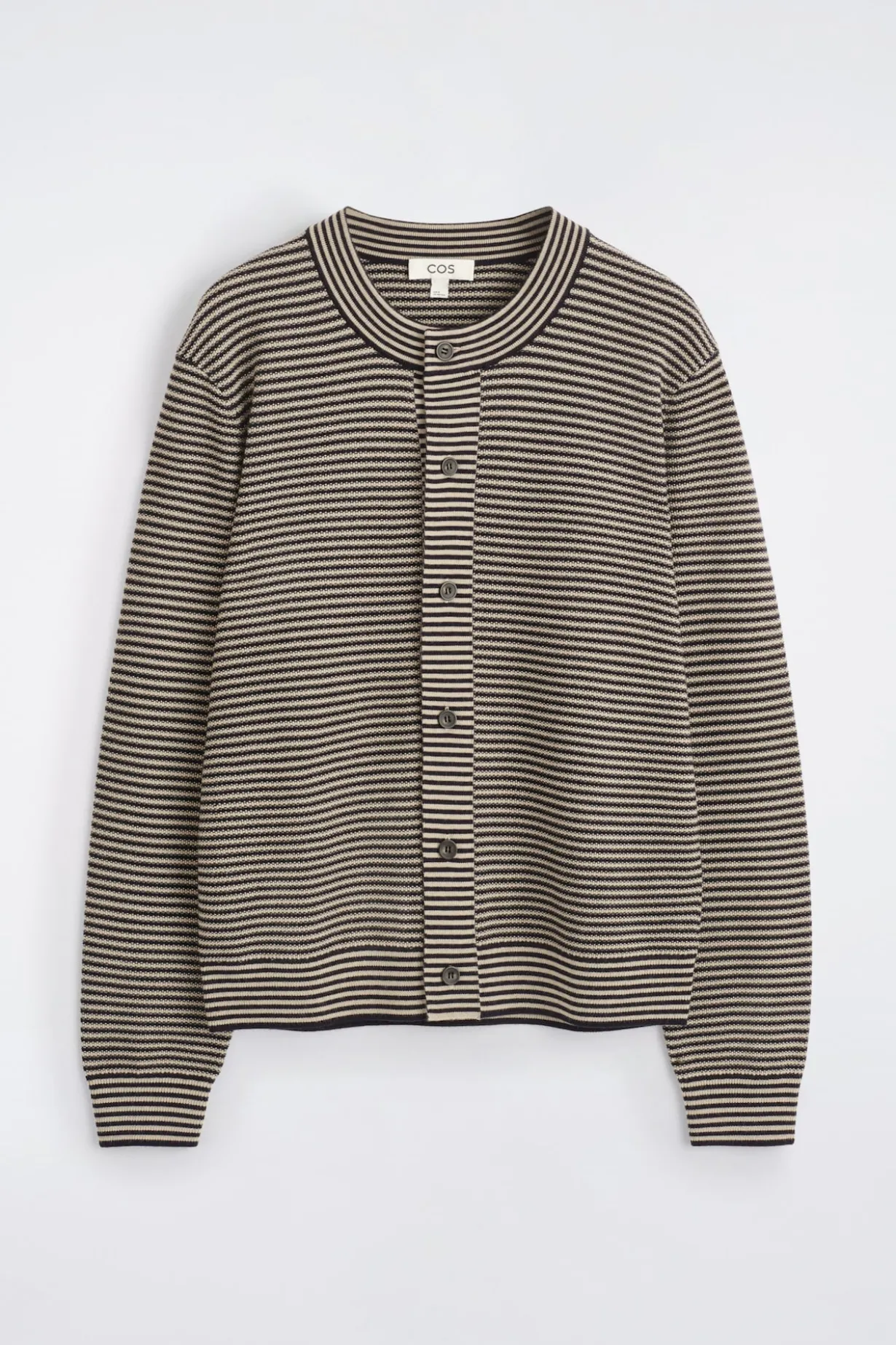 STRIPED MERINO WOOL CARDIGAN