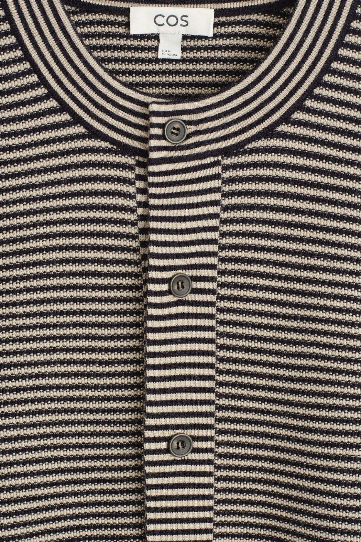 STRIPED MERINO WOOL CARDIGAN