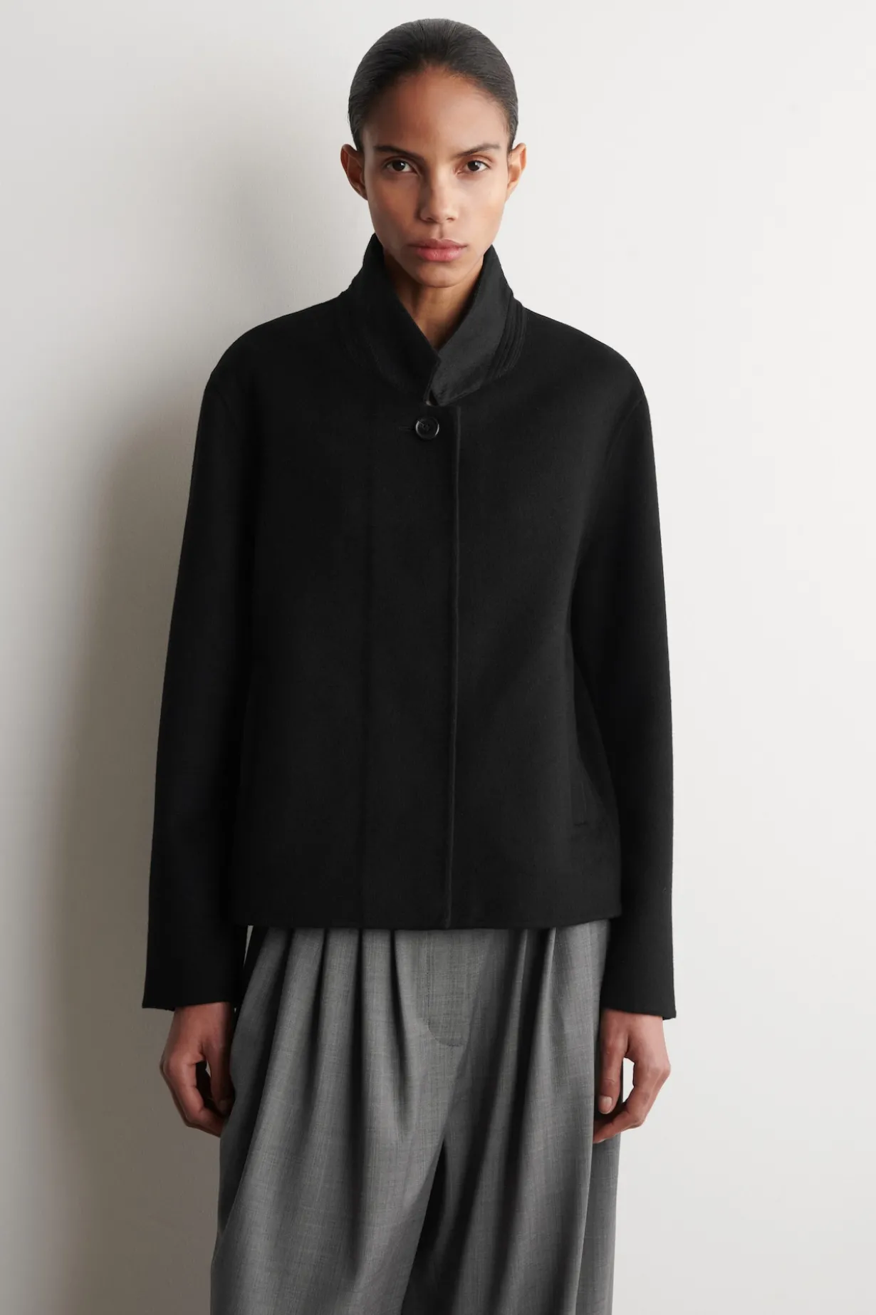 STRUCTURED DOUBLE-FACED WOOL JACKET