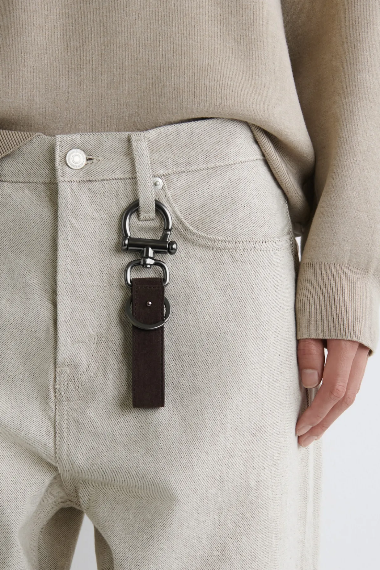 SUEDE KEYRING
