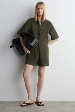 SUEDE ROMPER