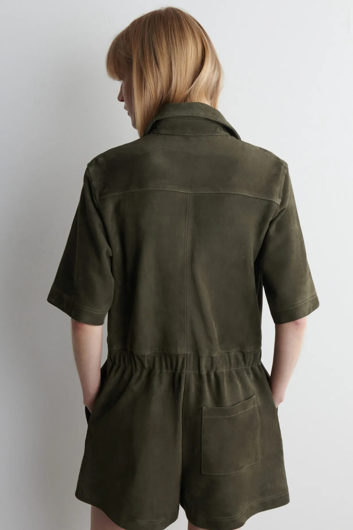 SUEDE ROMPER