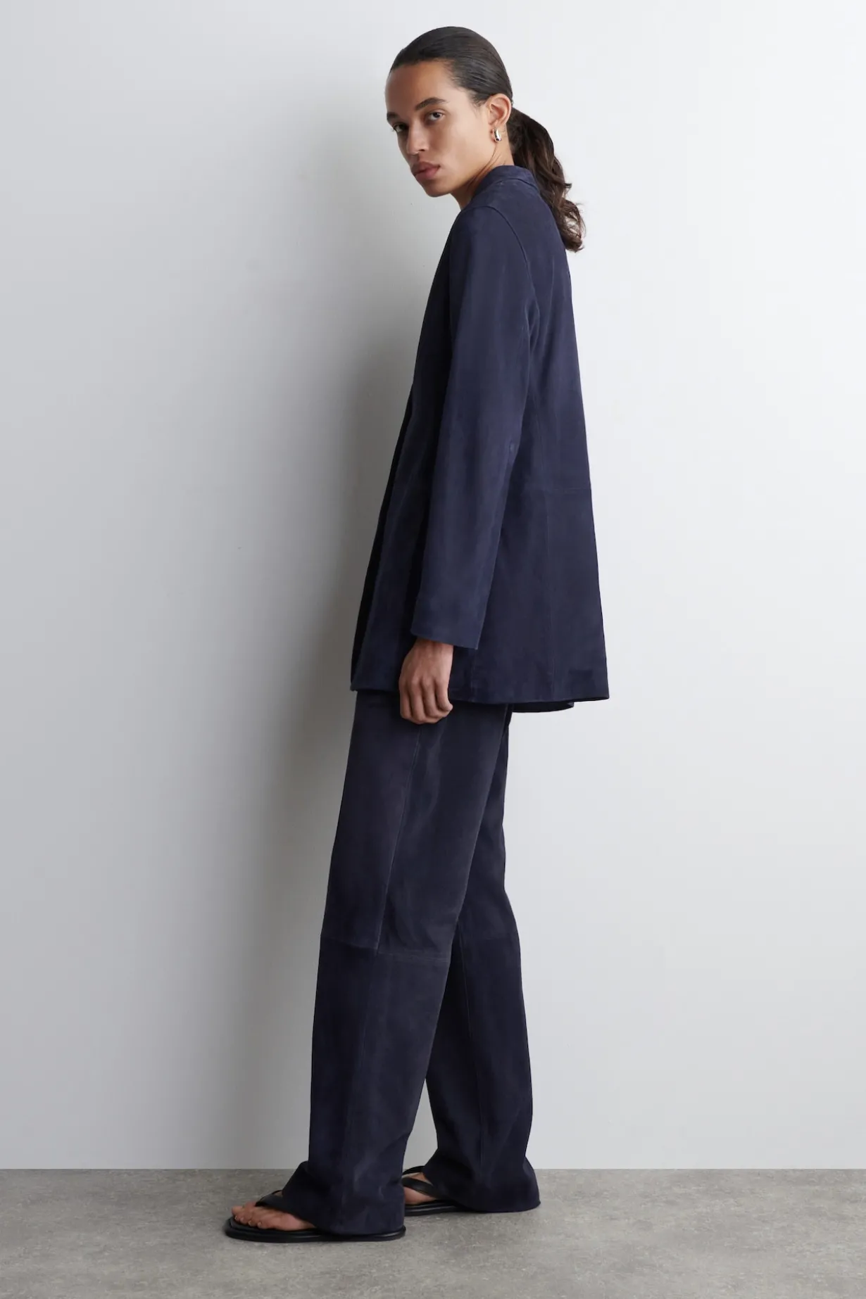SUEDE SINGLE-BREASTED BLAZER