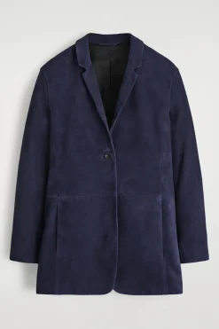 SUEDE SINGLE-BREASTED BLAZER