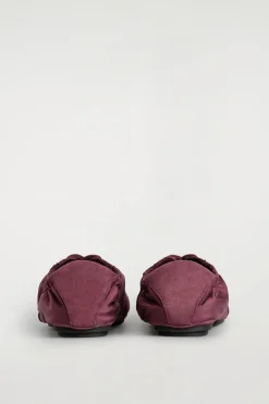 SUEDE-NYLON BALLET SNEAKERS