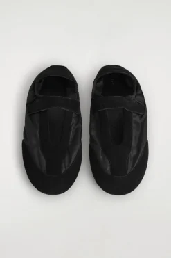 SUEDE-NYLON MARY-JANE SNEAKERS