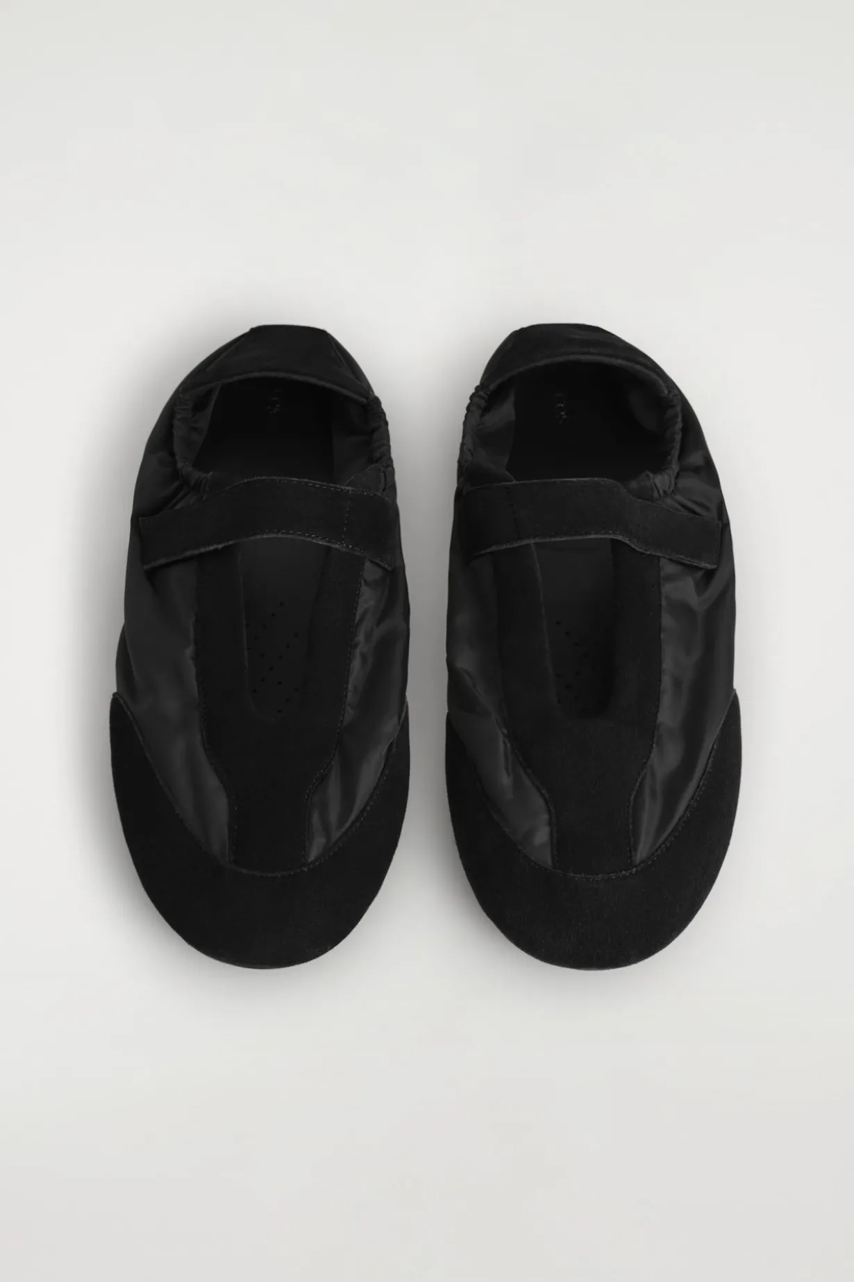 SUEDE-NYLON MARY-JANE SNEAKERS