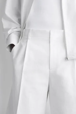 TAILORED COTTON-POPLIN SHORTS