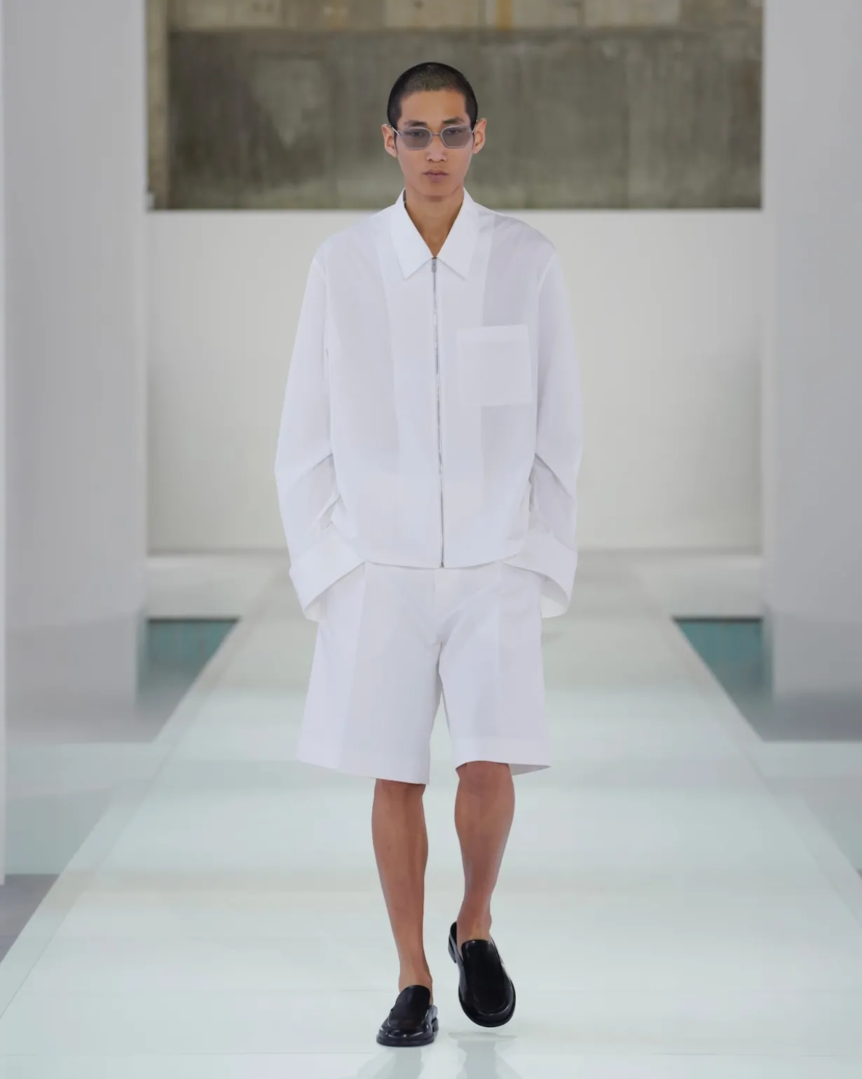 TAILORED COTTON-POPLIN SHORTS