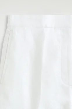 TAILORED ELASTICATED LINEN SHORTS