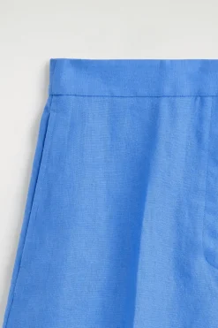 TAILORED ELASTICATED LINEN SHORTS