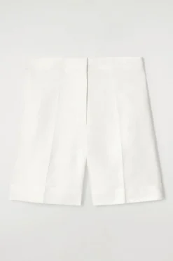 TAILORED ELASTICATED LINEN SHORTS