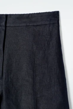 TAILORED ELASTICATED LINEN SHORTS